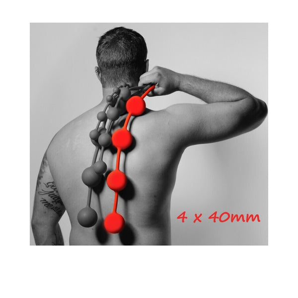 Red Quartet Anal Balls 4cm