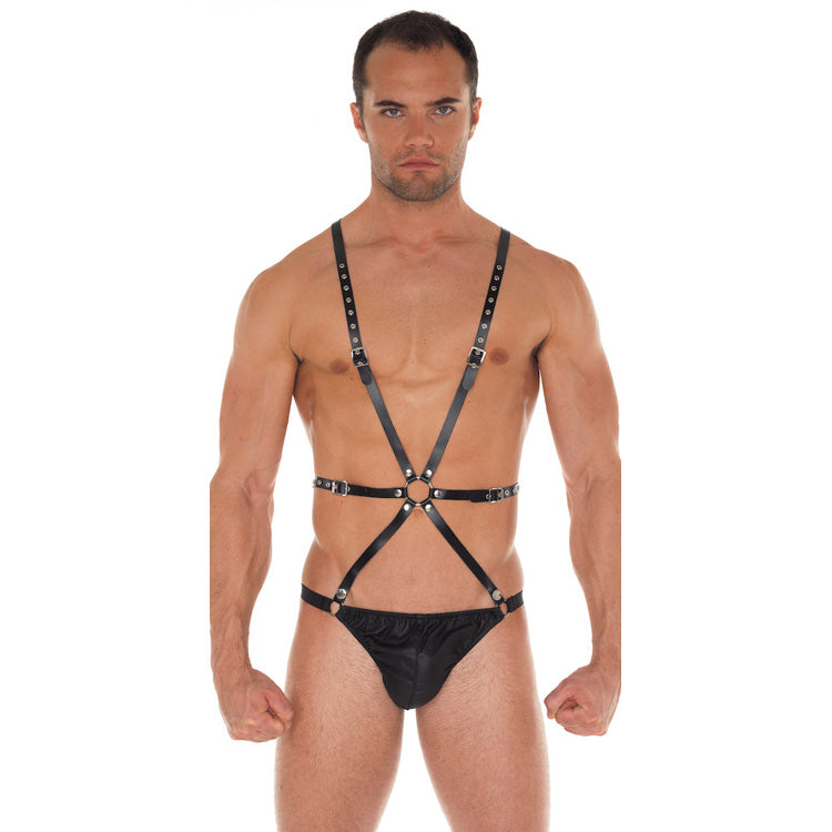 Leather Strappy Body Male